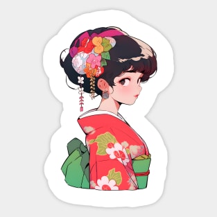 The Cute Geisha Sticker